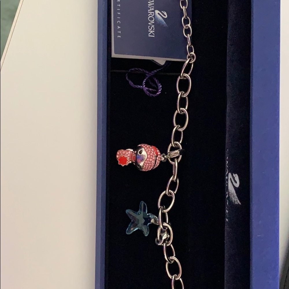 Swarovski Sterling Bracelet with two charms